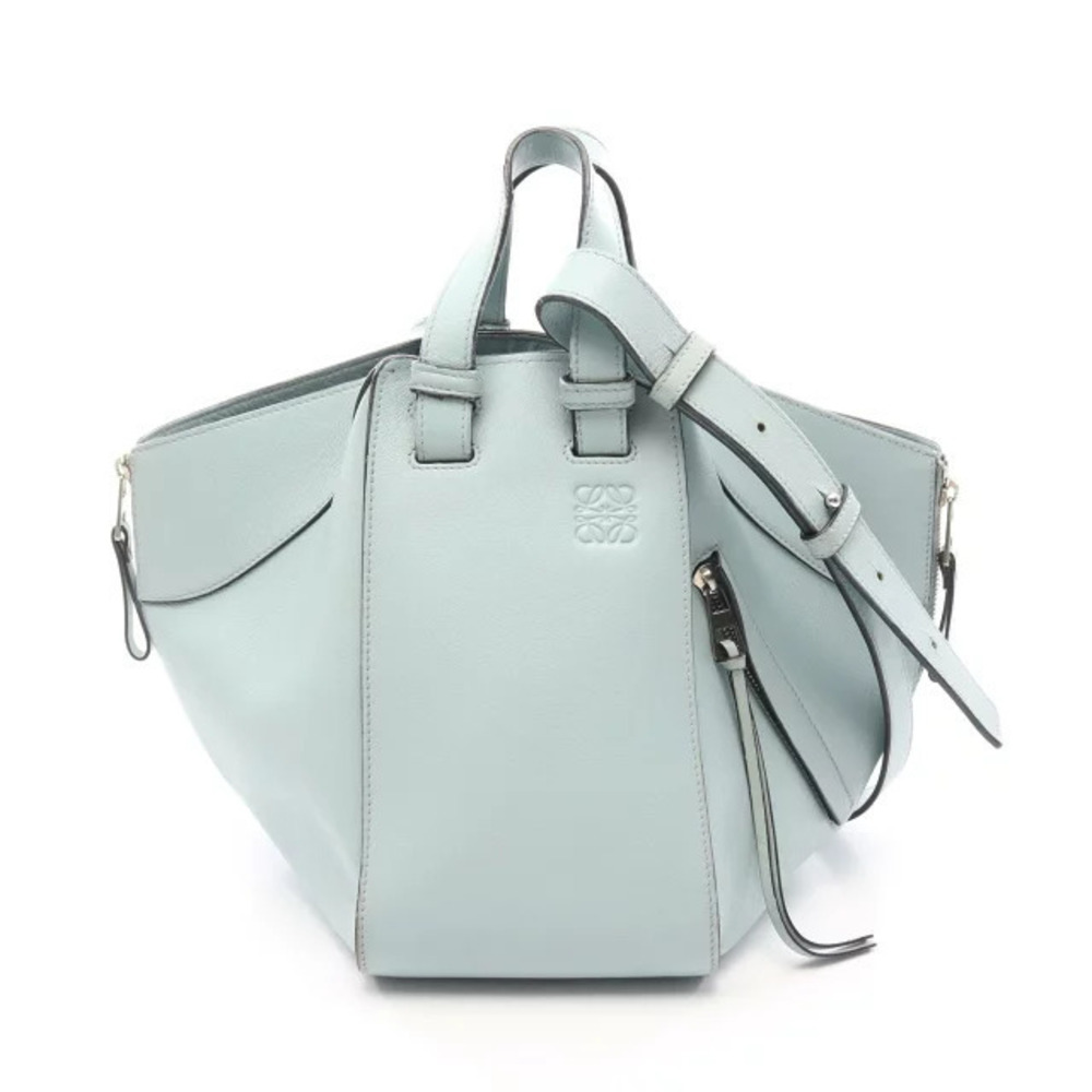 Loewe Hammock Top Handle Bag Leather Blue